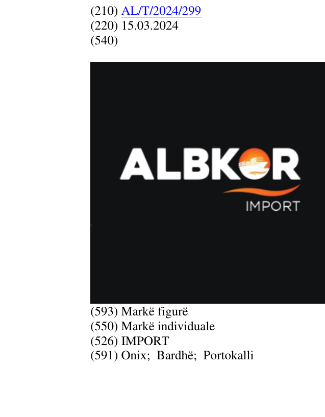 Zëri i markës IMPORT në buletin