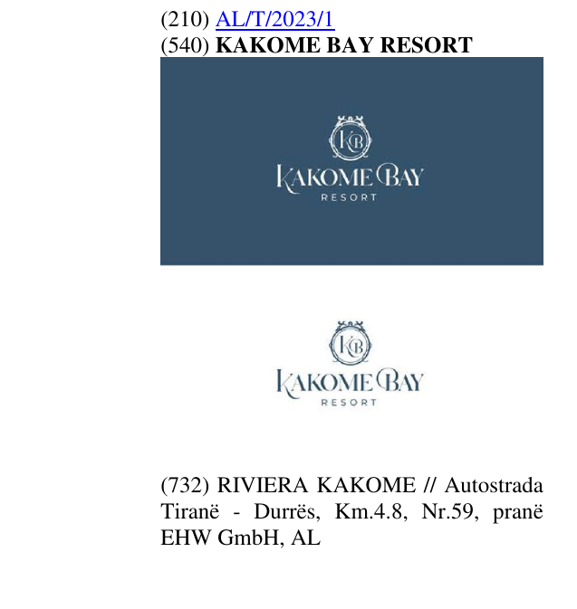 Zëri i markës KAKOME BAY RESORT në buletin