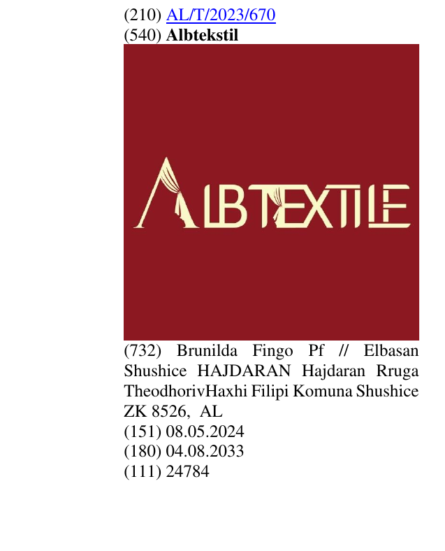 Zëri i markës Albtekstil në buletin
