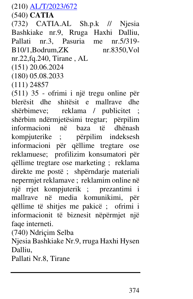 Zëri i markës CATIA në buletin