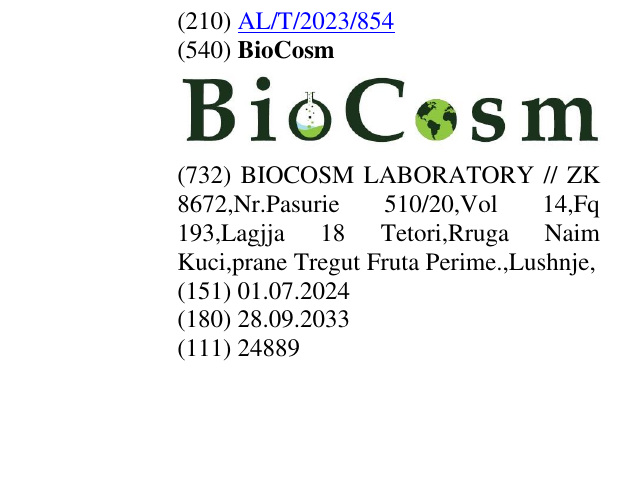 Zëri i markës BioCosm në buletin
