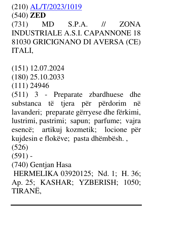 Zëri i markës ZED në buletin