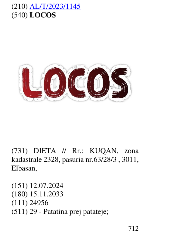 Zëri i markës LOCOS në buletin