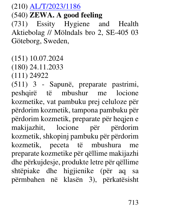 Zëri i markës ZEWA. A good feeling në buletin