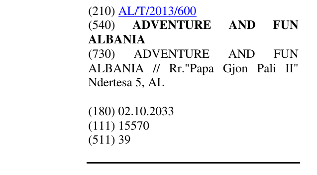 Zëri i markës ADVENTURE AND FUN ALBANIA në buletin