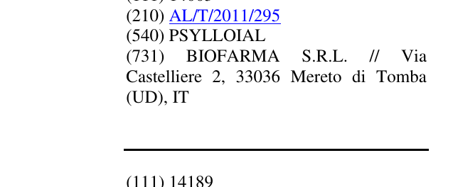 Zëri i markës PSYLLOIAL në buletin