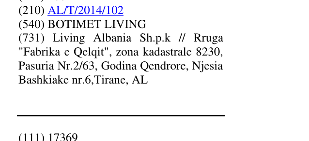 Zëri i markës BOTIMET LIVING në buletin