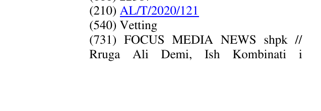 Zëri i markës Vetting në buletin