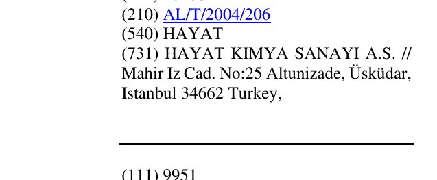 Zëri i markës HAYAT në buletin
