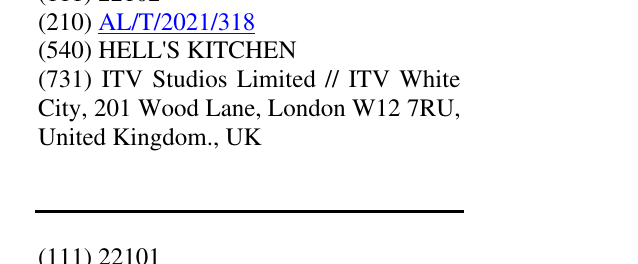Zëri i markës HELL'S KITCHEN në buletin