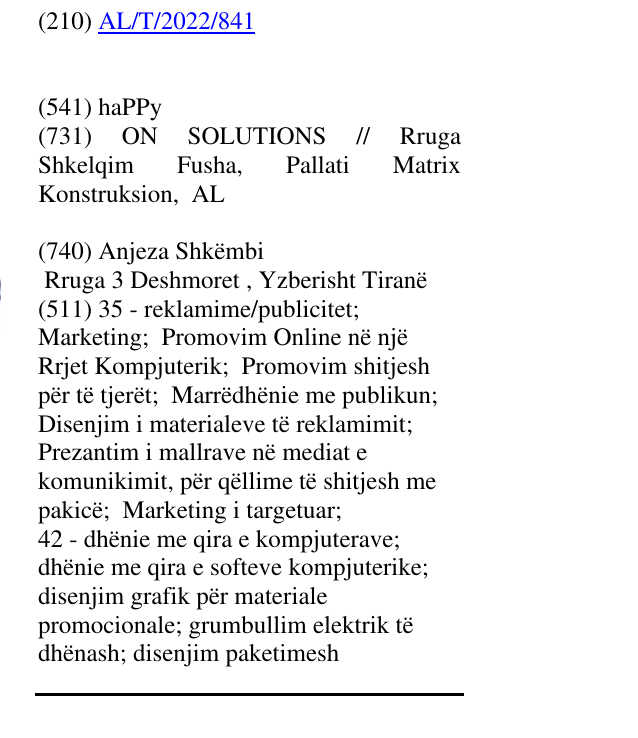 Zëri i markës haPPy në buletin
