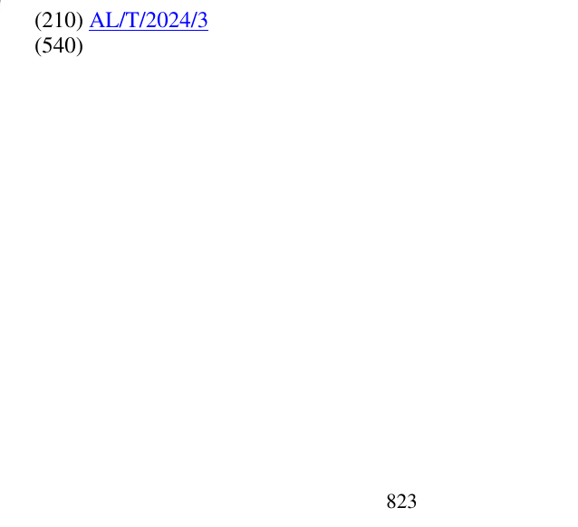 Zëri i markës 824 në buletin