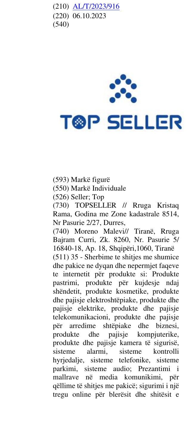 Zëri i markës Seller; Top në buletin