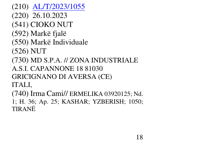 Zëri i markës NUT në buletin