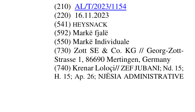 Zëri i markës HEYSNACK në buletin