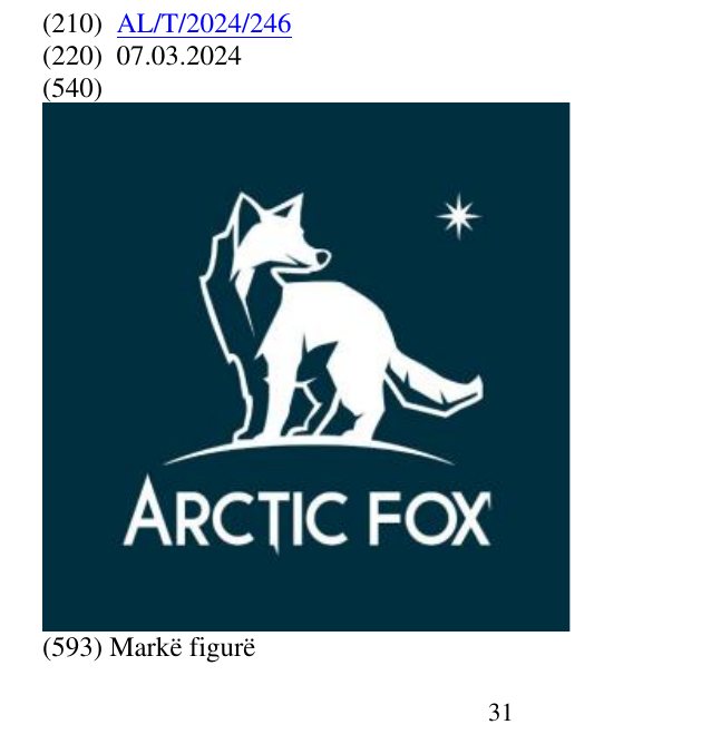Zëri i markës ARCTIC FOX në buletin