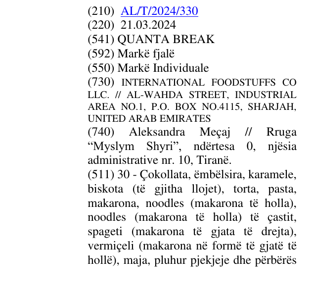 Zëri i markës QUANTA BREAK në buletin