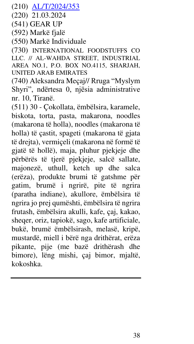 Zëri i markës GEAR UP në buletin