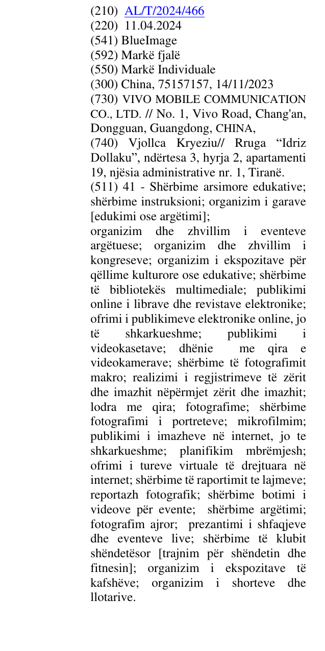 Zëri i markës BlueImage në buletin