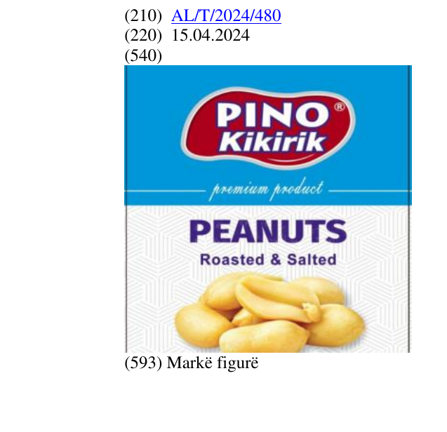 Zëri i markës KIKIRIK; Premium; product; PEANUTS; Roasted; &; Salted në buletin