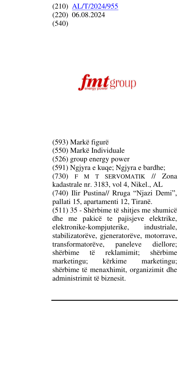Zëri i markës group energy power në buletin