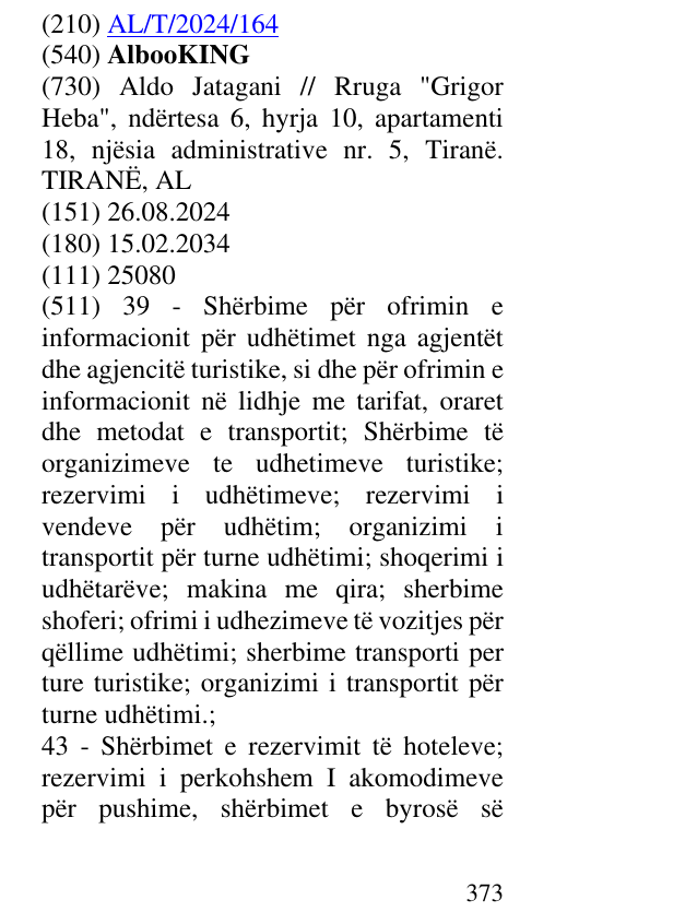 Zëri i markës AlbooKING në buletin
