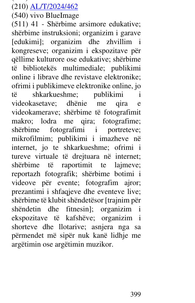 Zëri i markës vivo BlueImage në buletin