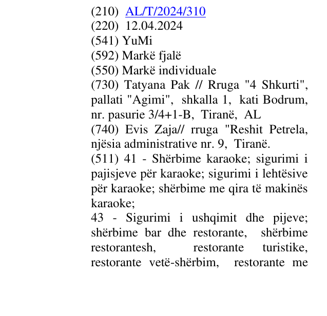 Zëri i markës YuMi në buletin