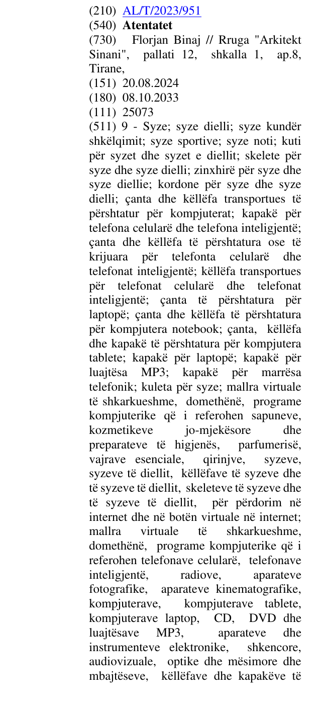 Zëri i markës Atentatet në buletin