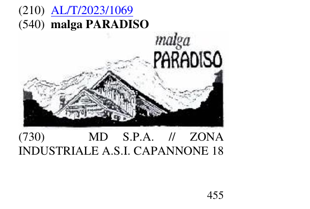 Zëri i markës malga PARADISO në buletin