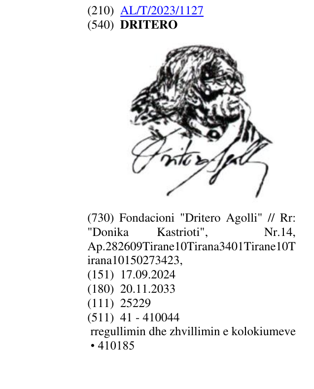 Zëri i markës DRITERO në buletin