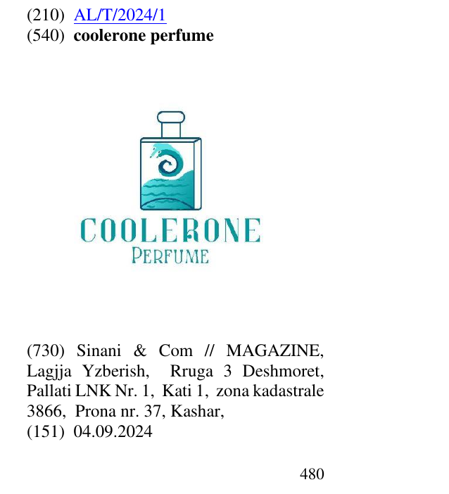 Zëri i markës coolerone perfume në buletin