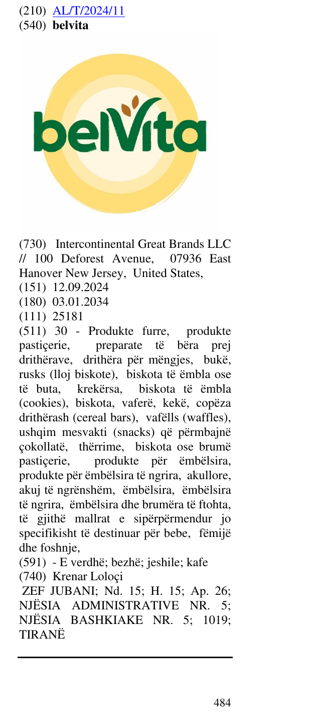 Zëri i markës belvita në buletin