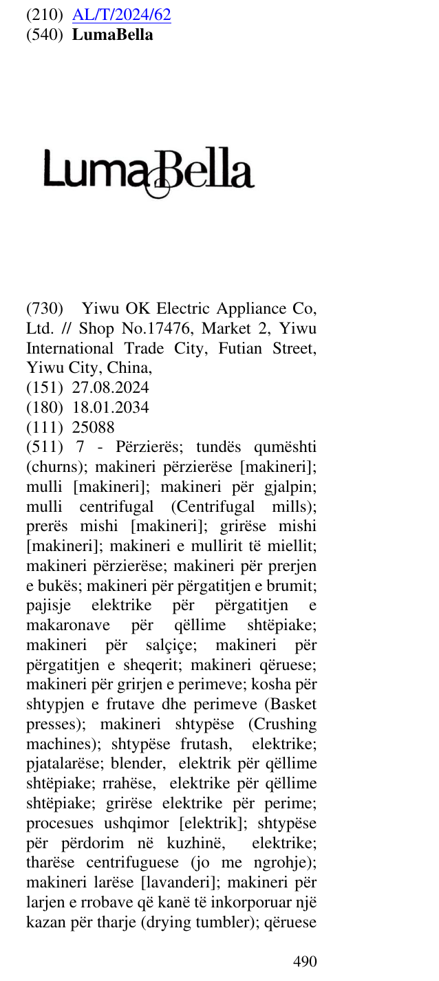 Zëri i markës LumaBella në buletin