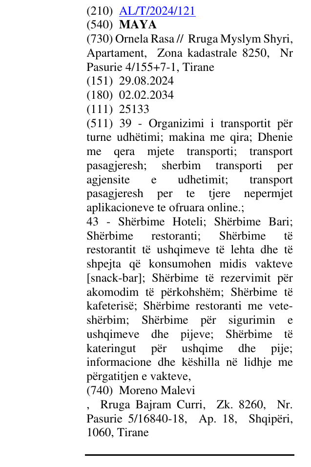 Zëri i markës MAYA në buletin