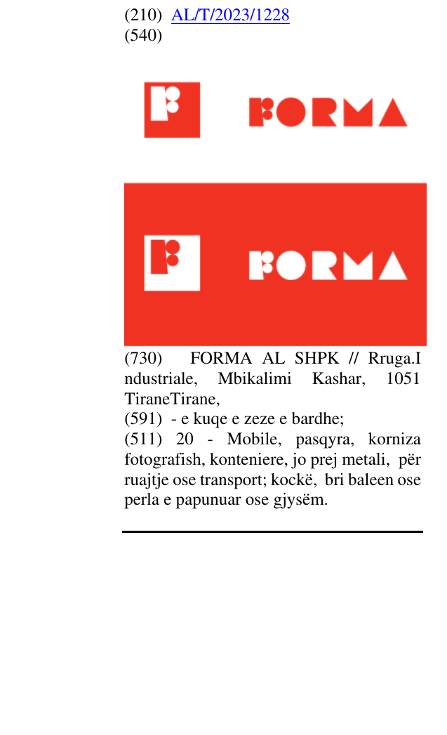 Zëri i markës Forma në buletin