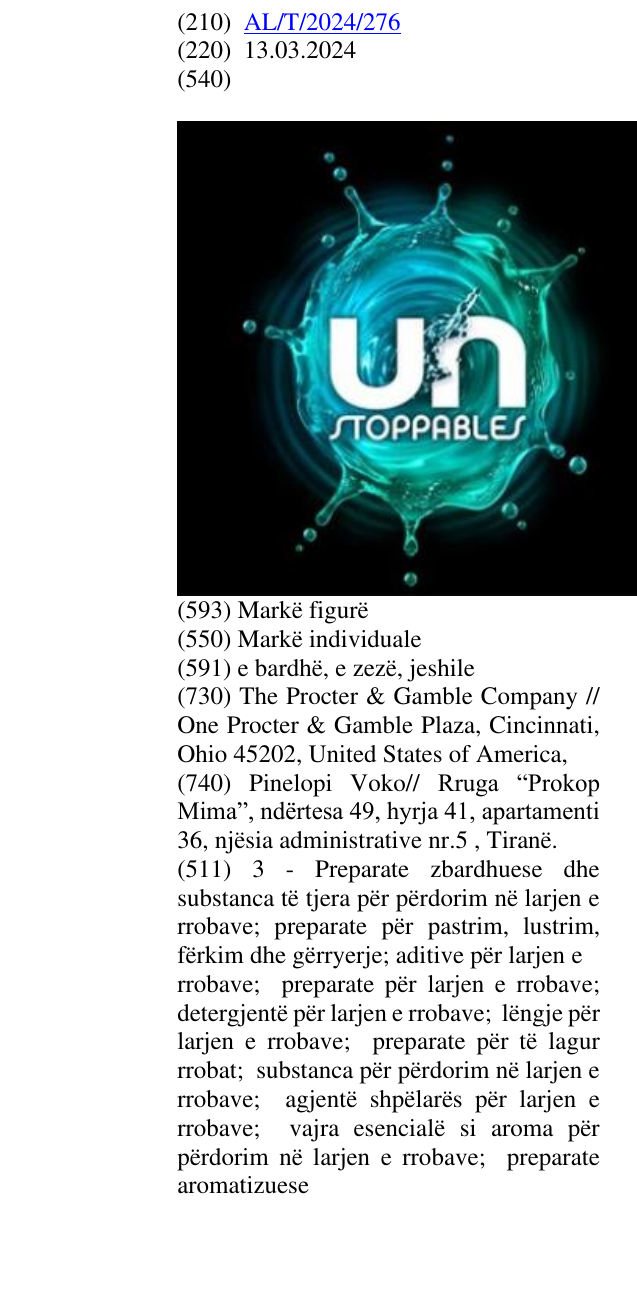 Zëri i markës UNSTOPPABLES në buletin