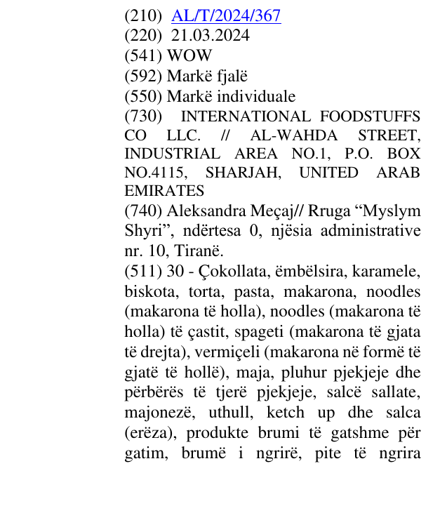 Zëri i markës WOW në buletin