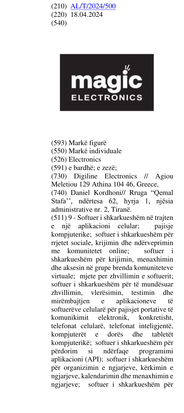 Zëri i markës Electronics në buletin