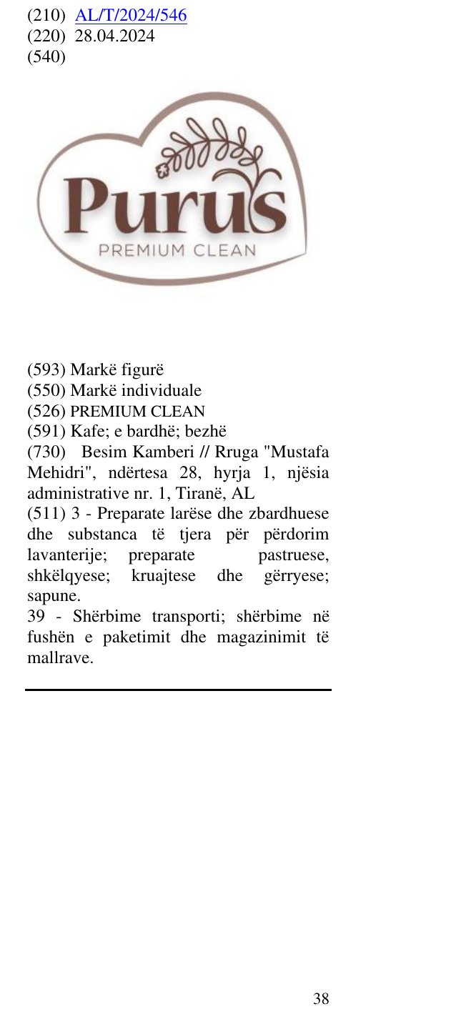 Zëri i markës PREMIUM CLEAN në buletin