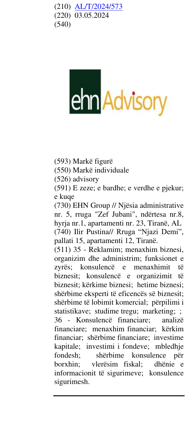 Zëri i markës advisory në buletin