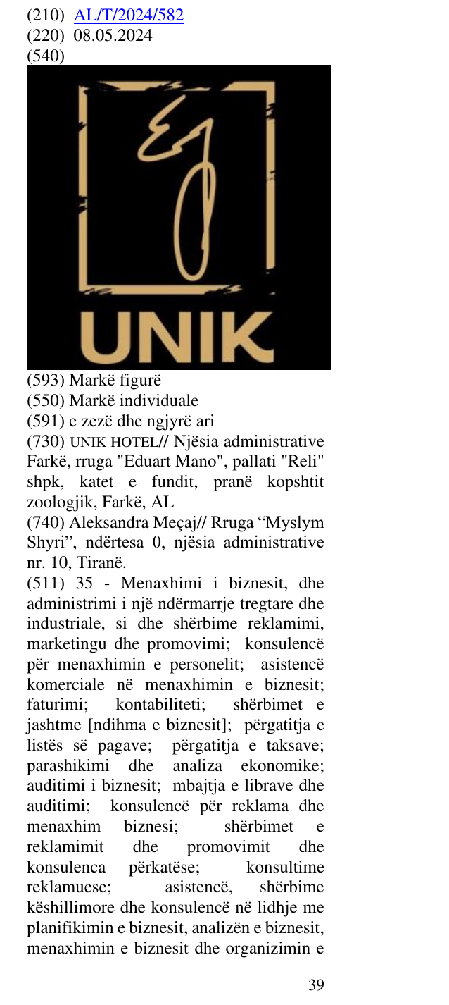 Zëri i markës UNIK në buletin