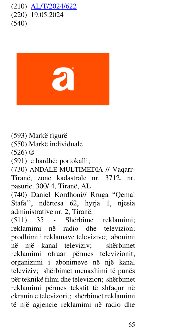 Zëri i markës ® në buletin