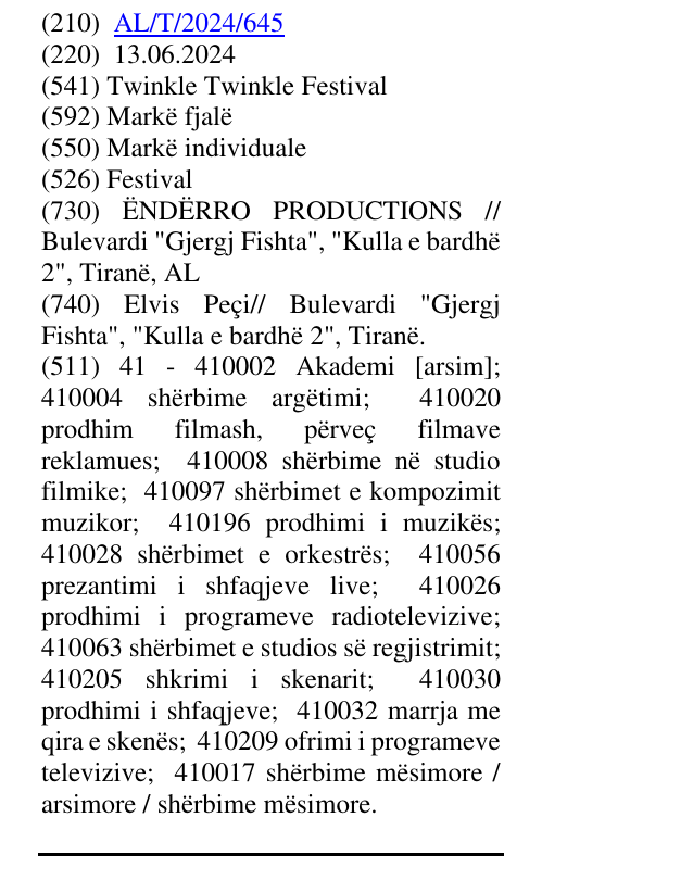 Zëri i markës Festival në buletin