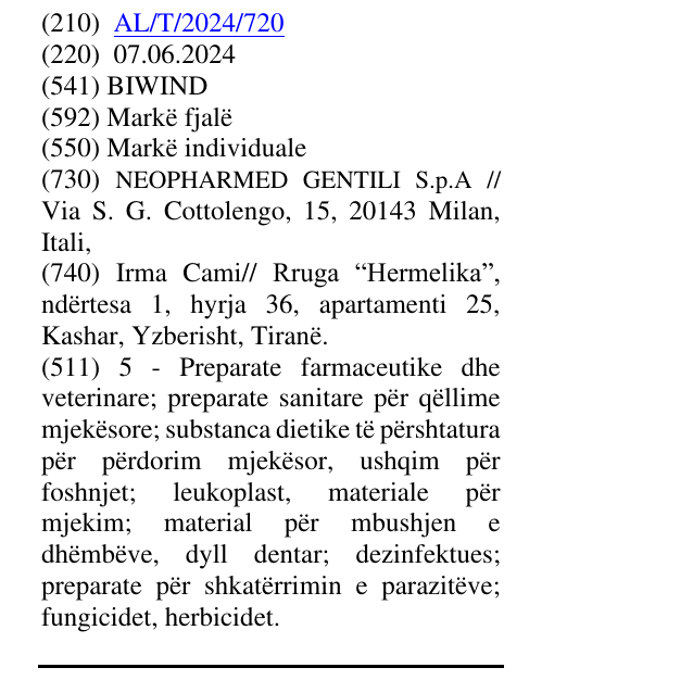 Zëri i markës BIWIND në buletin