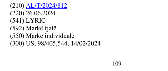 Zëri i markës LYRIC në buletin