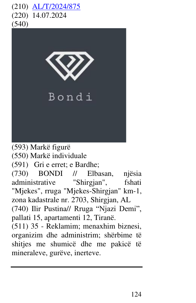 Zëri i markës BONDI në buletin