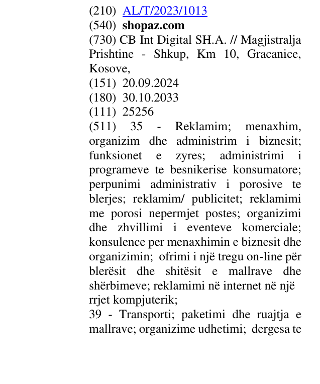 Zëri i markës shopaz.com në buletin