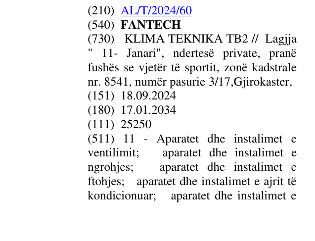 Zëri i markës FANTECH në buletin