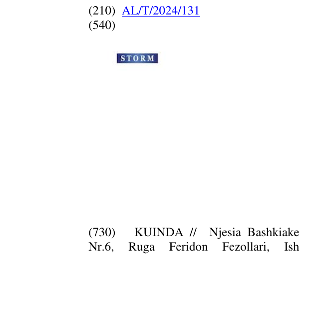 Zëri i markës STORM në buletin